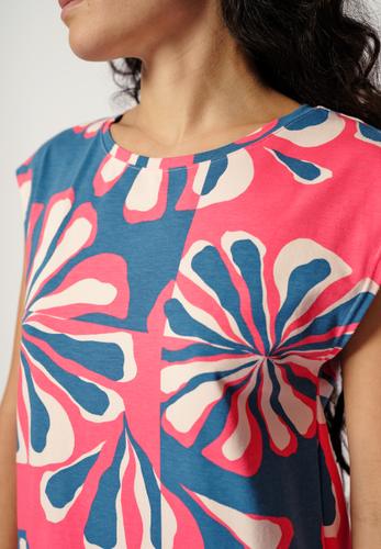 SKINY Damen Sleepshirt kurz Arm Night In SKINY 03 38 - Futuresea Flowers