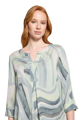 Schlupfbluse 44 Figurumspielend - Mint/Green