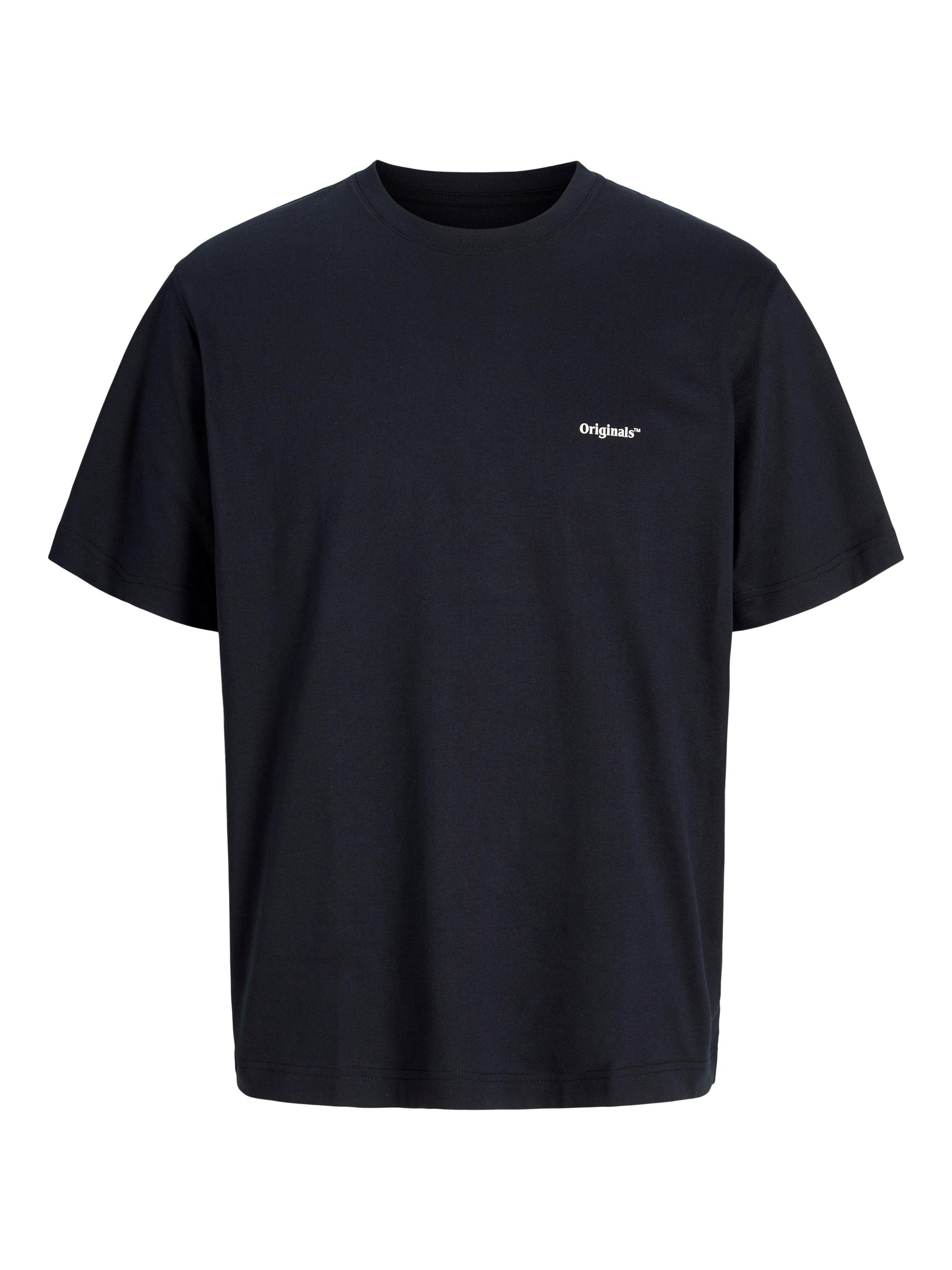JORPAROS EASTER SKETCH TEE SS CREW N LN L Locker geschnitten - Black
