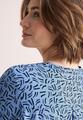 Bluse mit Minimal Print XL - Fresh Light Blue