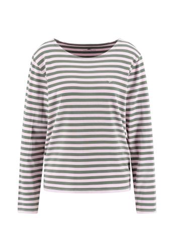 LONGSLEEVE STRIPE BASIC XL Casual Fit - Cream Rose