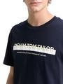 T-Shirt mit Logo Print L Regular Fit - Sky Captain Blue