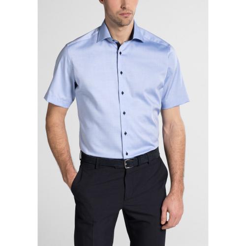 Hemd Pinpoint Kurzarm 39/Kurzarm MODERN FIT - Blau