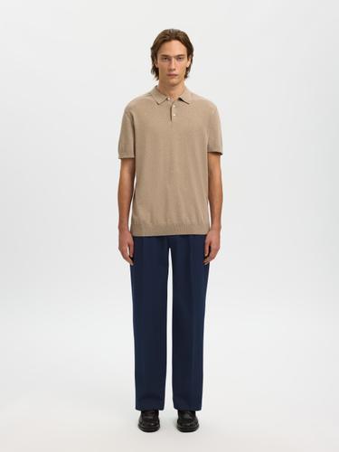 SLH220-LOOSE FINN FLEX PANTS NOOS L Locker geschnitten - Navy Blazer