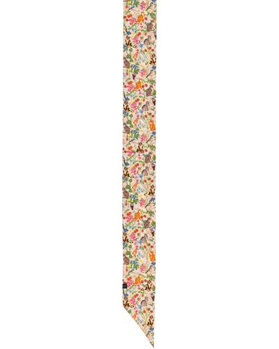 Schal Twilly aus Seide mit FRAAS Plaid Karo und Tier-Print OS - Butter Cream