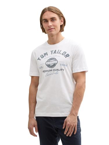 T-Shirt mit Logo-Print M Regular Fit - White