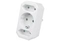 Steckdosenadapter 3fach 1Schu/2Euro