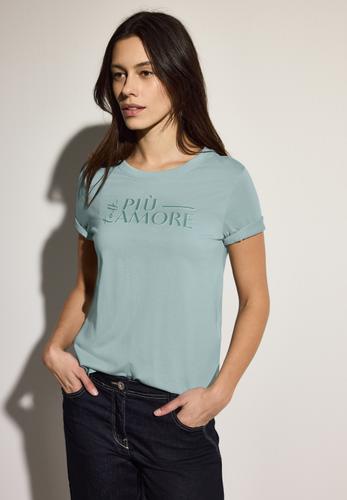 T-Shirt mit Wording L - Cool Salvia Green
