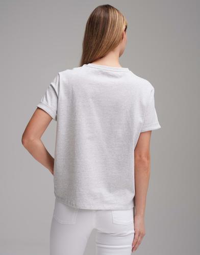 OPUS T-Shirt »Serz« mit kleiner Herz-Stickerei - Grau / 40