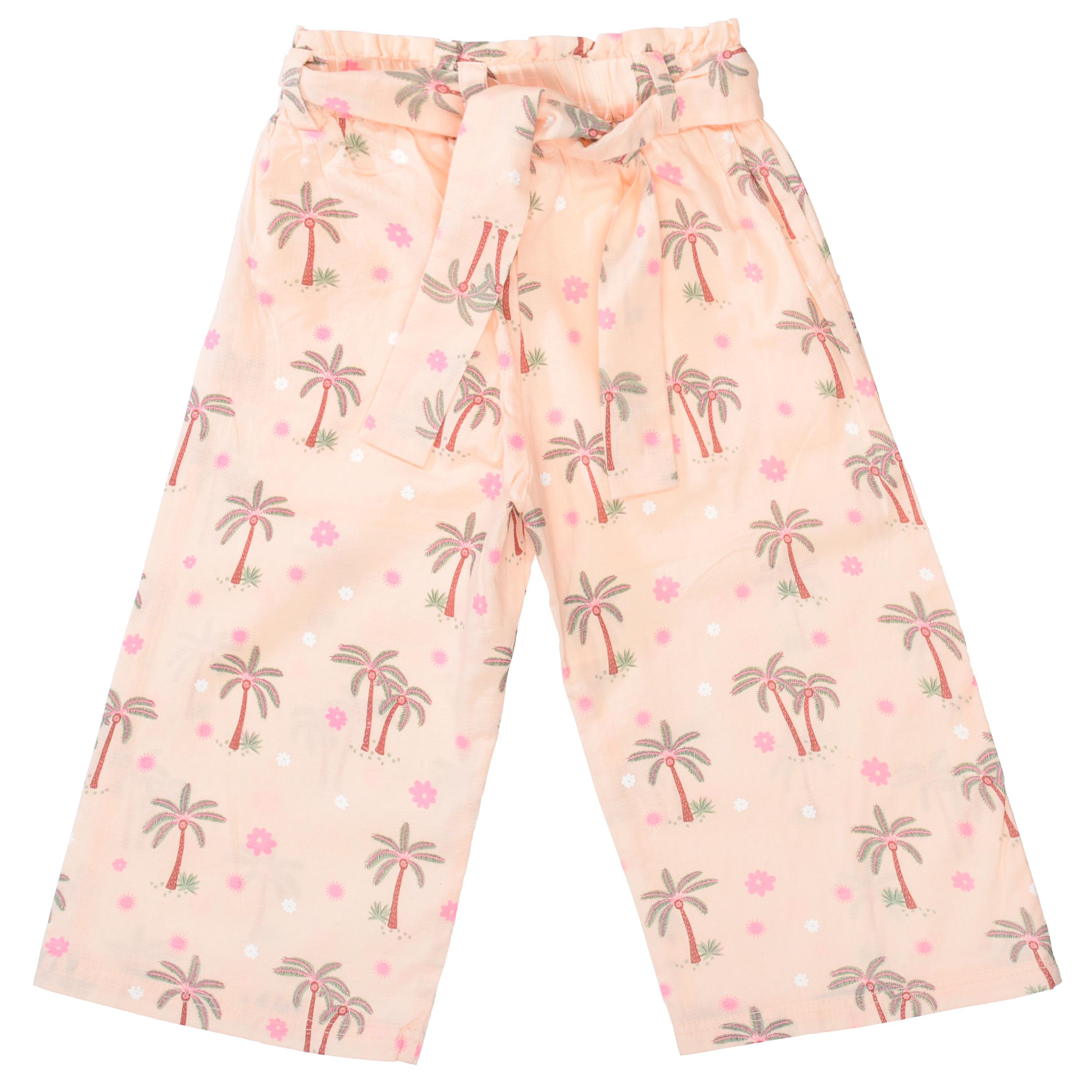 Md.-Hose, Wide Leg 92/98 - Apricot Sorbet Aop