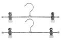 Klemm-Hosenbügel Clip Metall mit 2 Clips 35cm silber 2er Pack