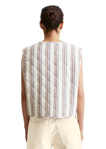 Gestreifte Weste regular M Regular Fit - Offwhite_multi_01