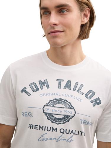 T-Shirt mit Logo-Print M Regular Fit - White