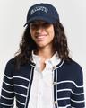 Gerippte Strickjacke mit Marinestreifen S - Evening Blue