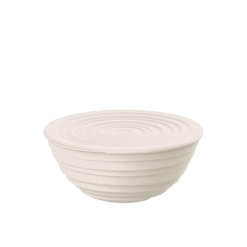 Guzzini Tierra Schüssel M mit Deckel recycled, 18cm - milchweiss