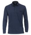 Polo-Shirt Langarm gestreift L - Blau