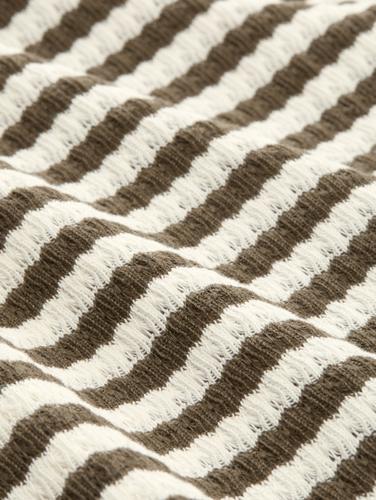 Wide Leg Strickhose L Wide Leg Fit - Olive White Stripe