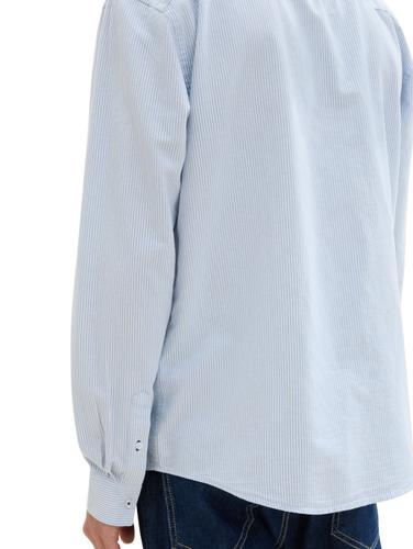 Regular Fit Hemd mit Brusttasche XL Regular Fit - White Light Blue Stripe
