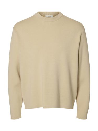 SLHTELLER FN RELAXED CREW NECK NOOS XL Locker geschnitten - Oatmeal