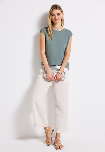 Shirt mit Häkeldetails 38 - Arona Blue