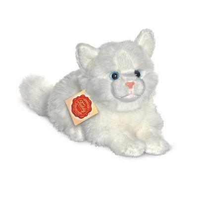 Teddy-Hermann - Katze liegend weiß, 20 cm