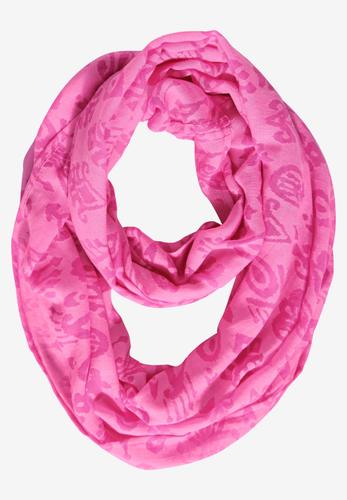 Loop Schal mit Print A - Bloomy Pink
