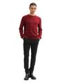 Strickpullover mit recyceltem Kaschmir XXL Regular Fit - Burgundy Dark Red Melange