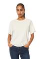 Slub-Jersey-T-Shirt loose Weiß S