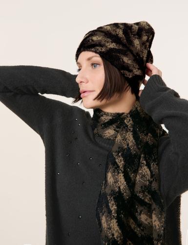 Strickmütze OS - Sandy Beige Gemustert