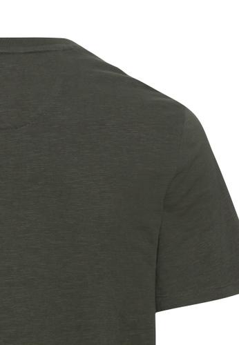 Kurzarm Henleyshirt aus reiner Baumwolle Grün 5XL