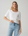 OPUS Kurzarmshirt »Daily F« im Basic-Look - Weiß / 40