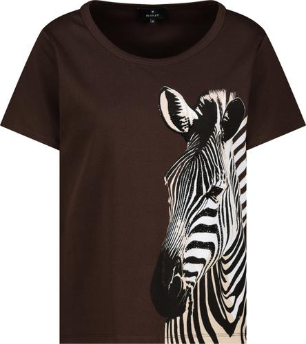 T-Shirt mit Zebra-Print 46 - Dark Chocolate