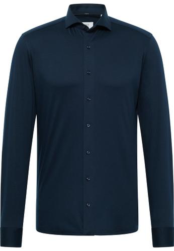Jersey Shirt Jersey Langarm Blau 43/Langarm - 67cm