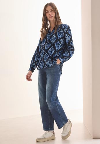 Bedruckte Bluse L - Universal Blue