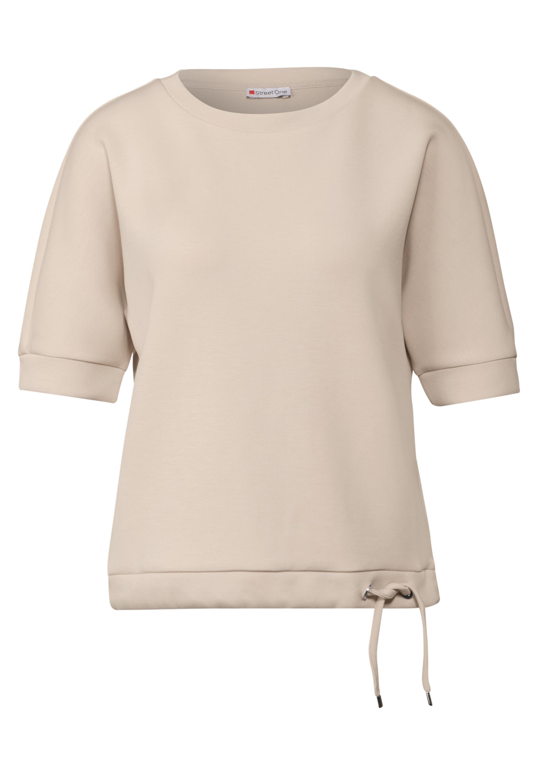 Silk-Look T-Shirt 42 - Cotton Beige