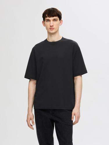 SLHLOOSEOSCAR SS O-NECK TEE NOOS Schwarz XL
