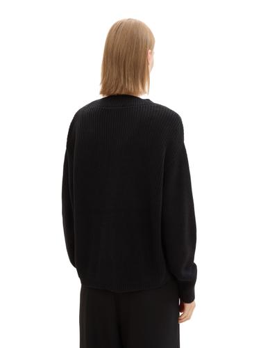 Cardigan mit V-Ausschnitt XL Regular Fit - Deep Black