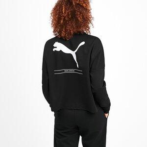 PUMA Damen Sweatshirt NU-TILITY Cropped Crew Sweat S in Schwarz