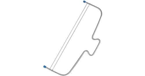 Tortenschneider, ca. 32 cm, mit doppeltem Schneidedraht silber