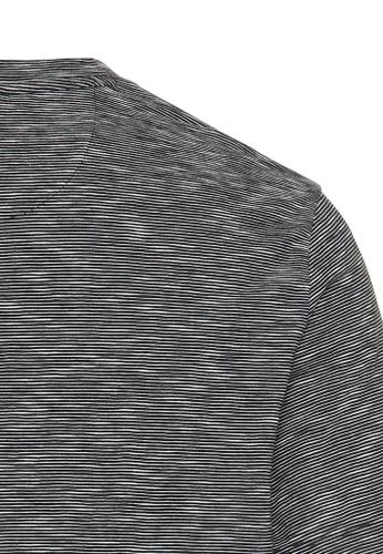 Kurzarm Henley aus reiner Baumwolle Blau M