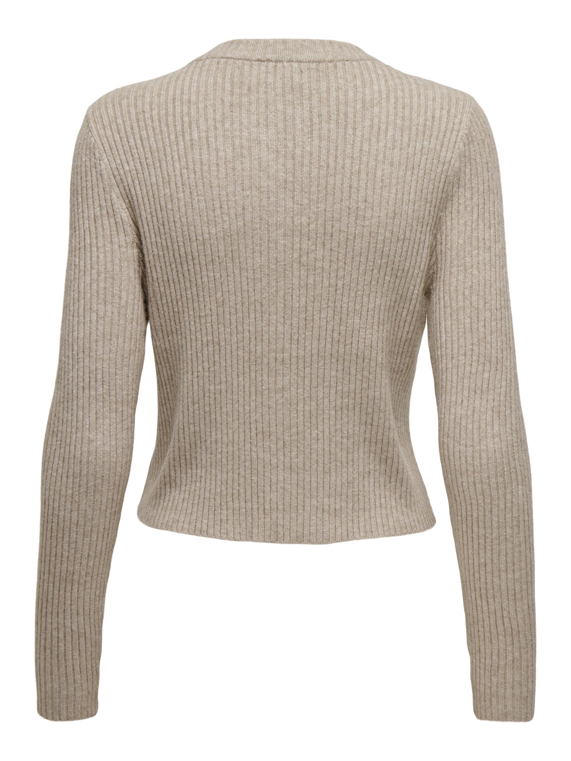 -ONLKATIA LIFE LS BUTTON CARDI KNT NOOS S Normal geschnitten - Mocha Meringue