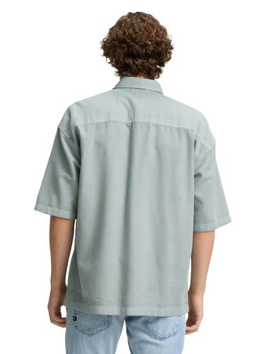 Overshirt Hemd mit kurzen Ärmeln XXL Regular Fit - Light Ice Blue