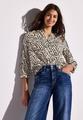 Print-Bluse mit Tapedetails 36 - Moonstone Sand