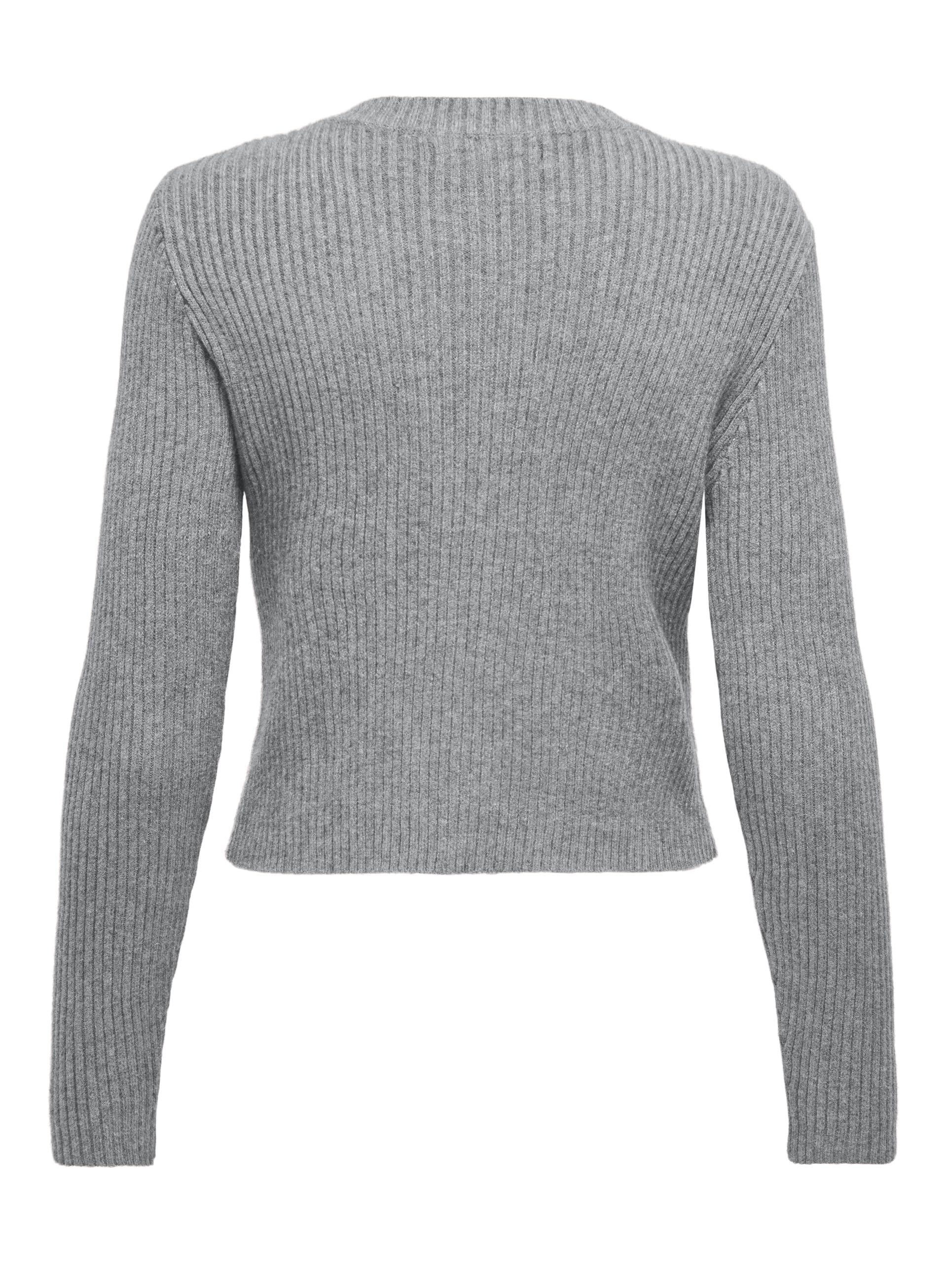 -ONLKATIA LIFE LS BUTTON CARDI KNT NOOS L Normal geschnitten - Ultimate Grey