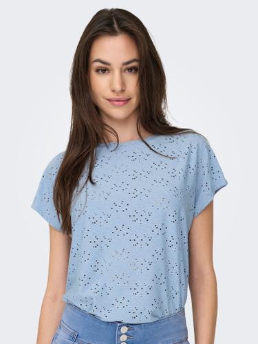 ONLSMILLA LIFE S/S TOP JRS NOOS M Normal geschnitten - Soft Chambray