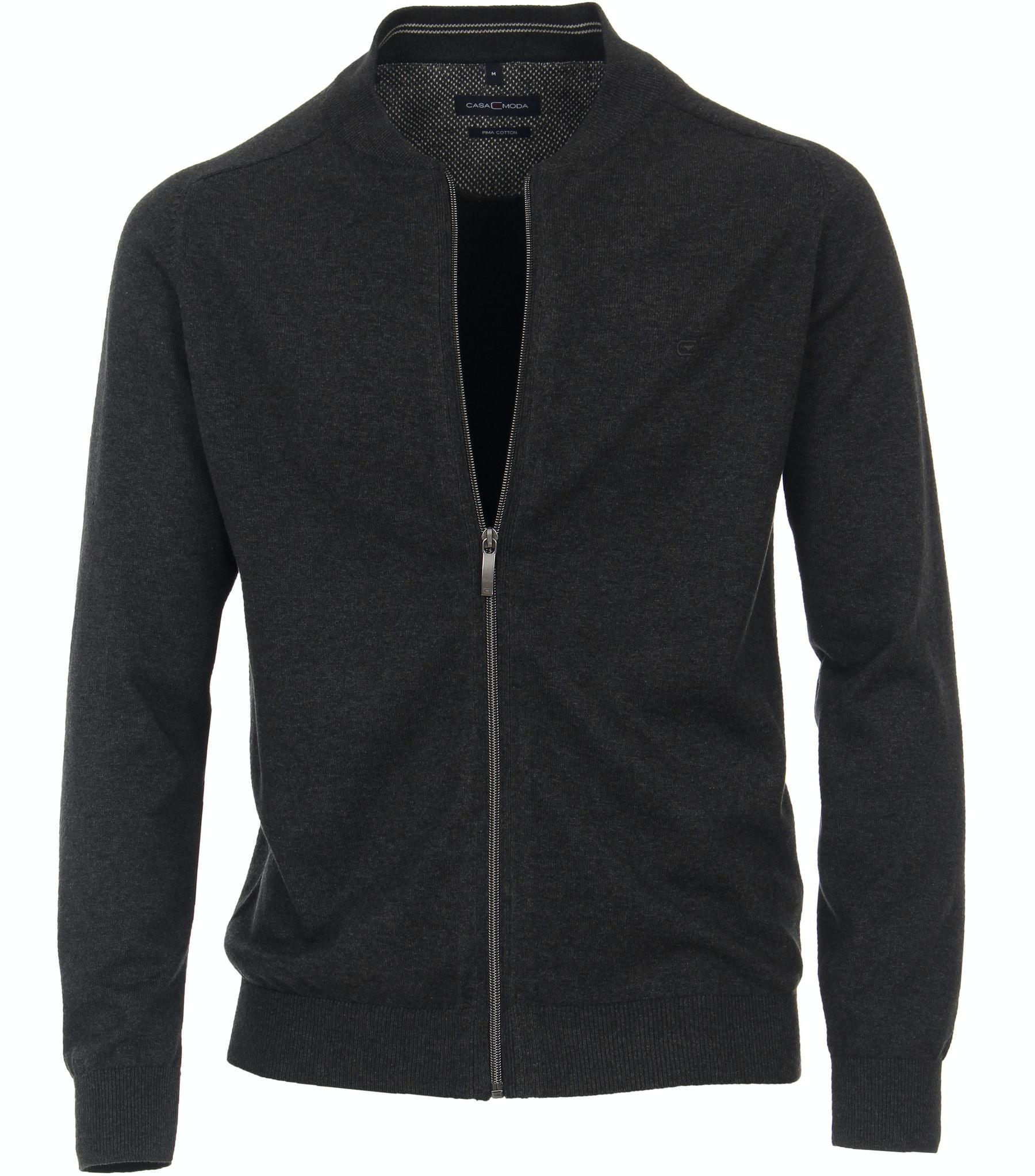 Strickjacke uni 004440 - Schwarz / 4XL