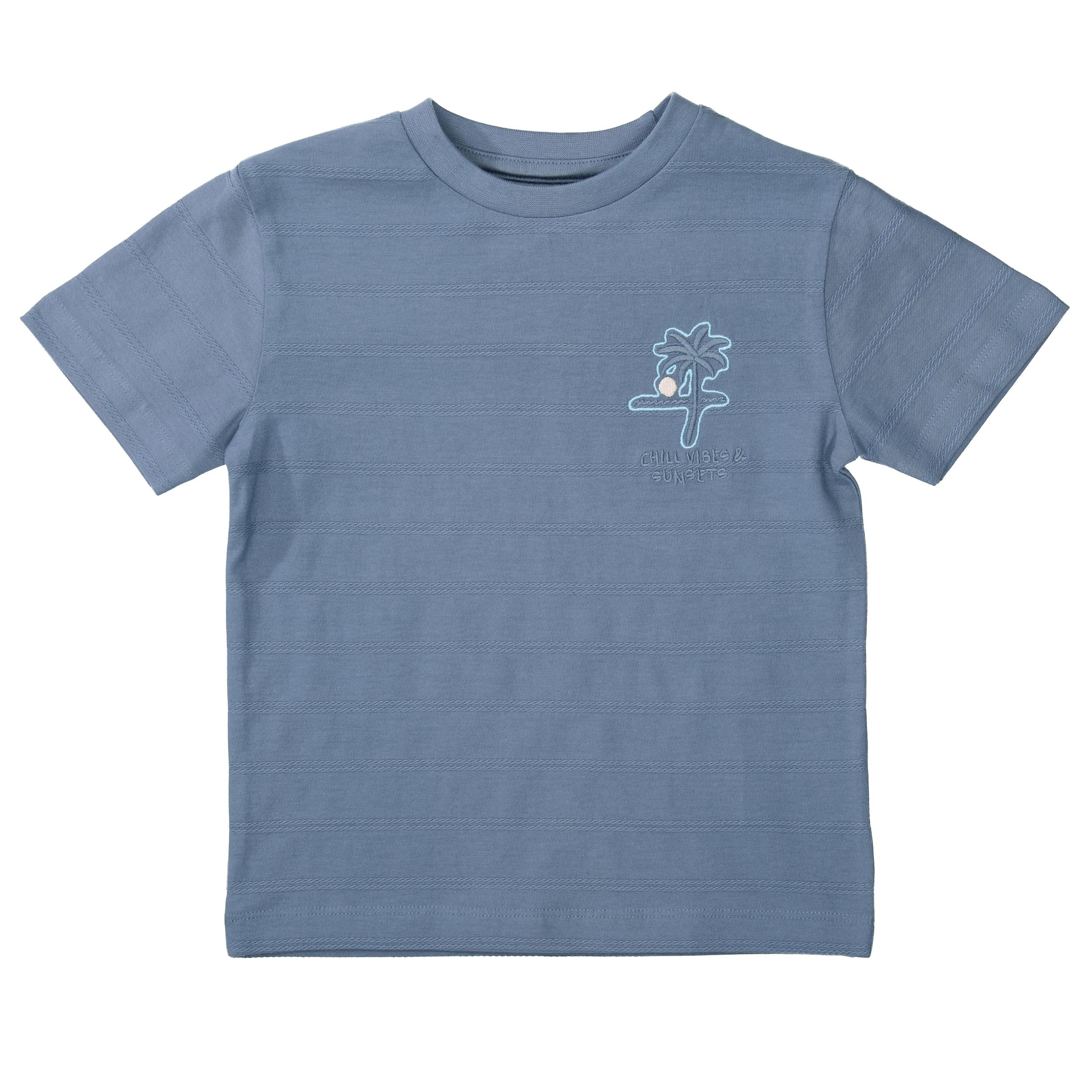 Kn.-T-Shirt 92/98 - Steel Blue