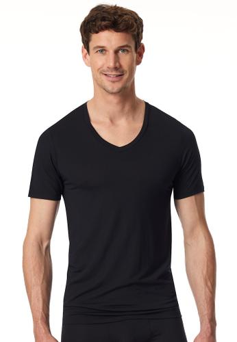 Shirt V-Ausschnitt Schwarz 7