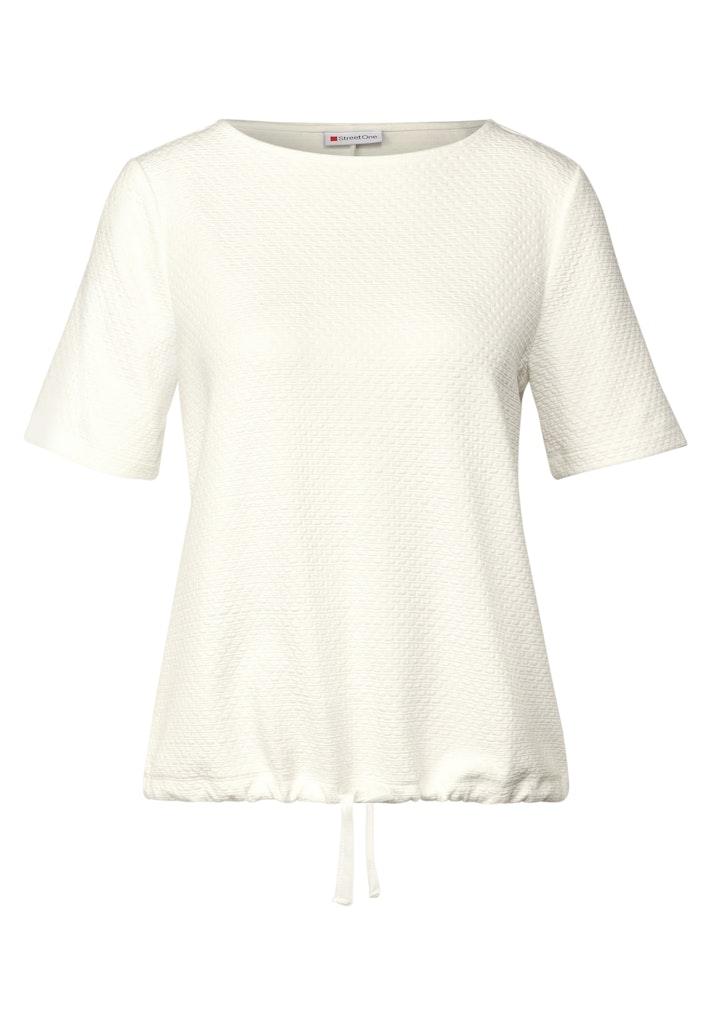 Weiches Strukturshirt Weiß 36