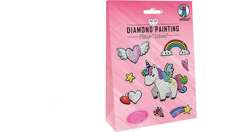 Diamond Painting Sticker "Unicorn" Mot:01 pink-kombi